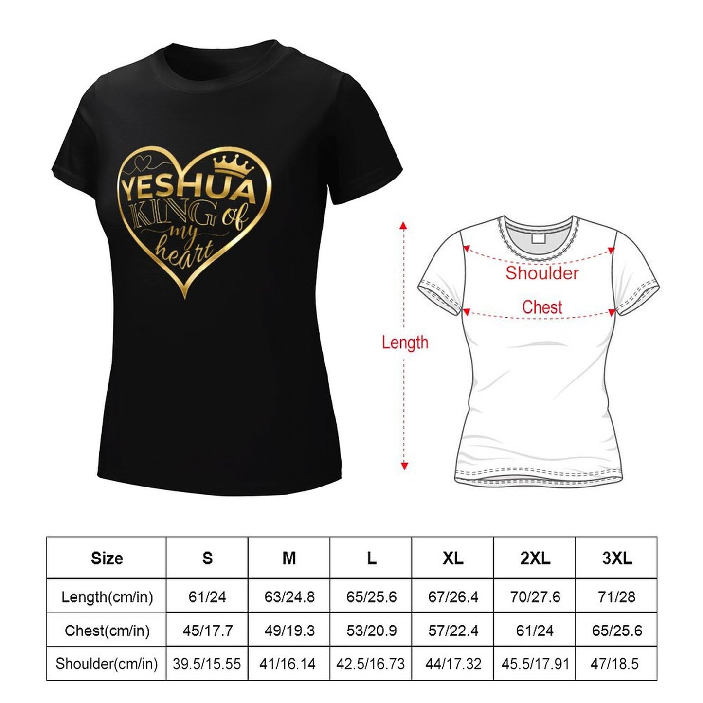 YESHUA, King of My <3 - Women's 100% Cotton Tee