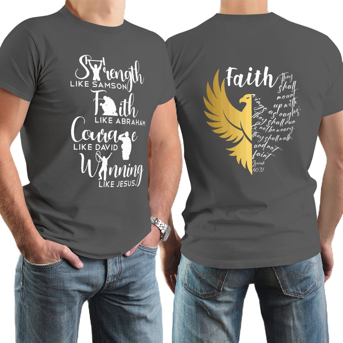 #Winning Like Jesus - Men's Cotton Tee Shirt