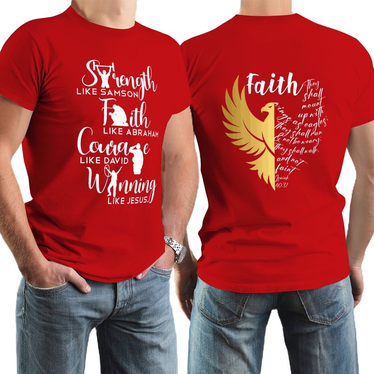 #Winning Like Jesus - Men's Cotton Tee Shirt