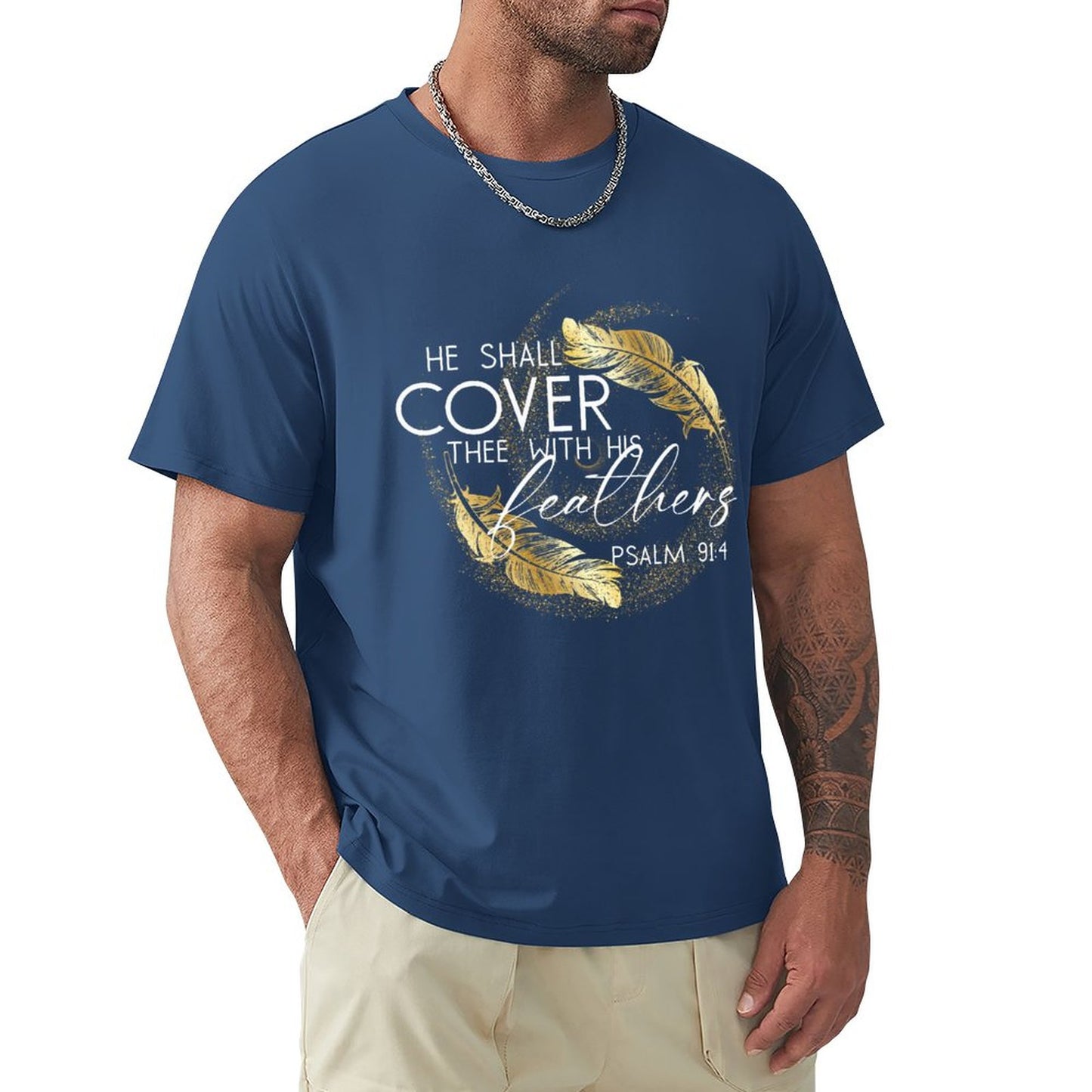 Covered in Feathers - Men's Cotton Tee Shirt
