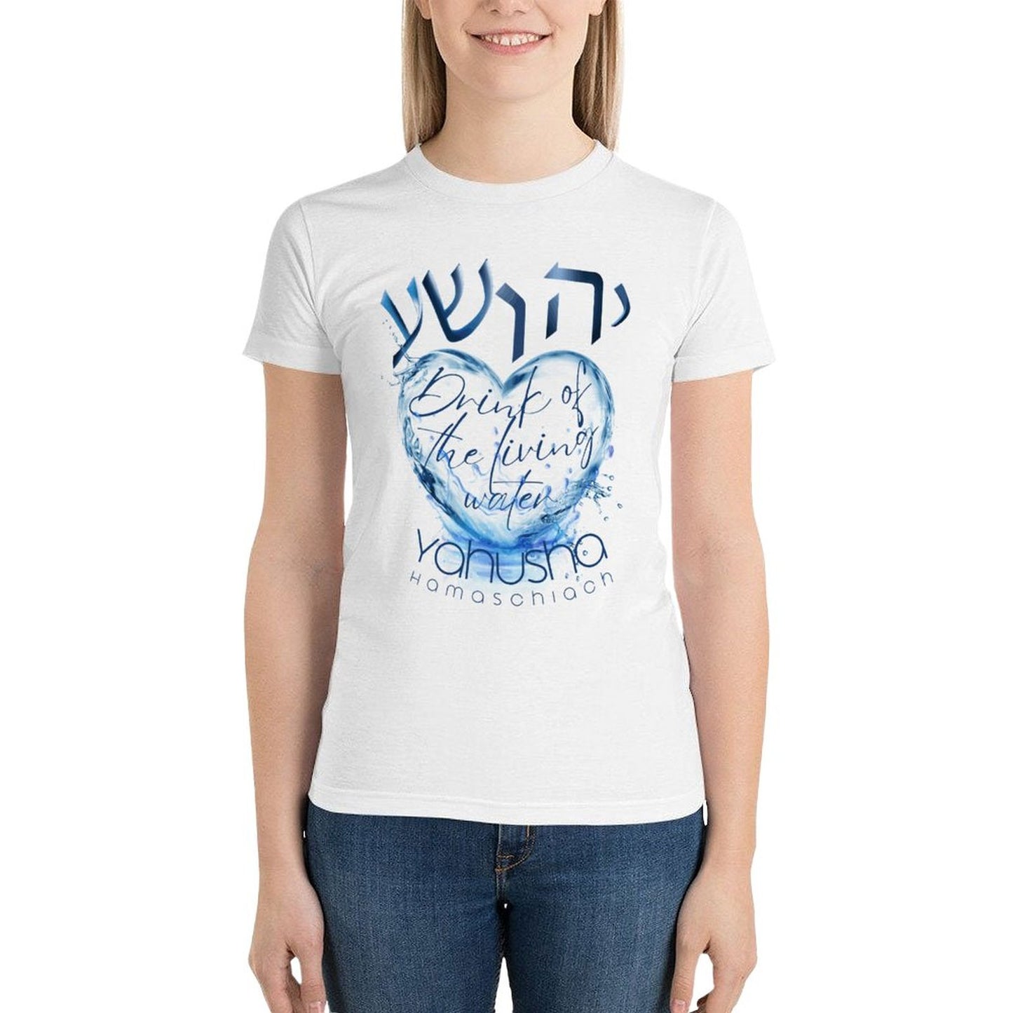 Living Waters, Yahusha - Women's 100% Cotton Tee