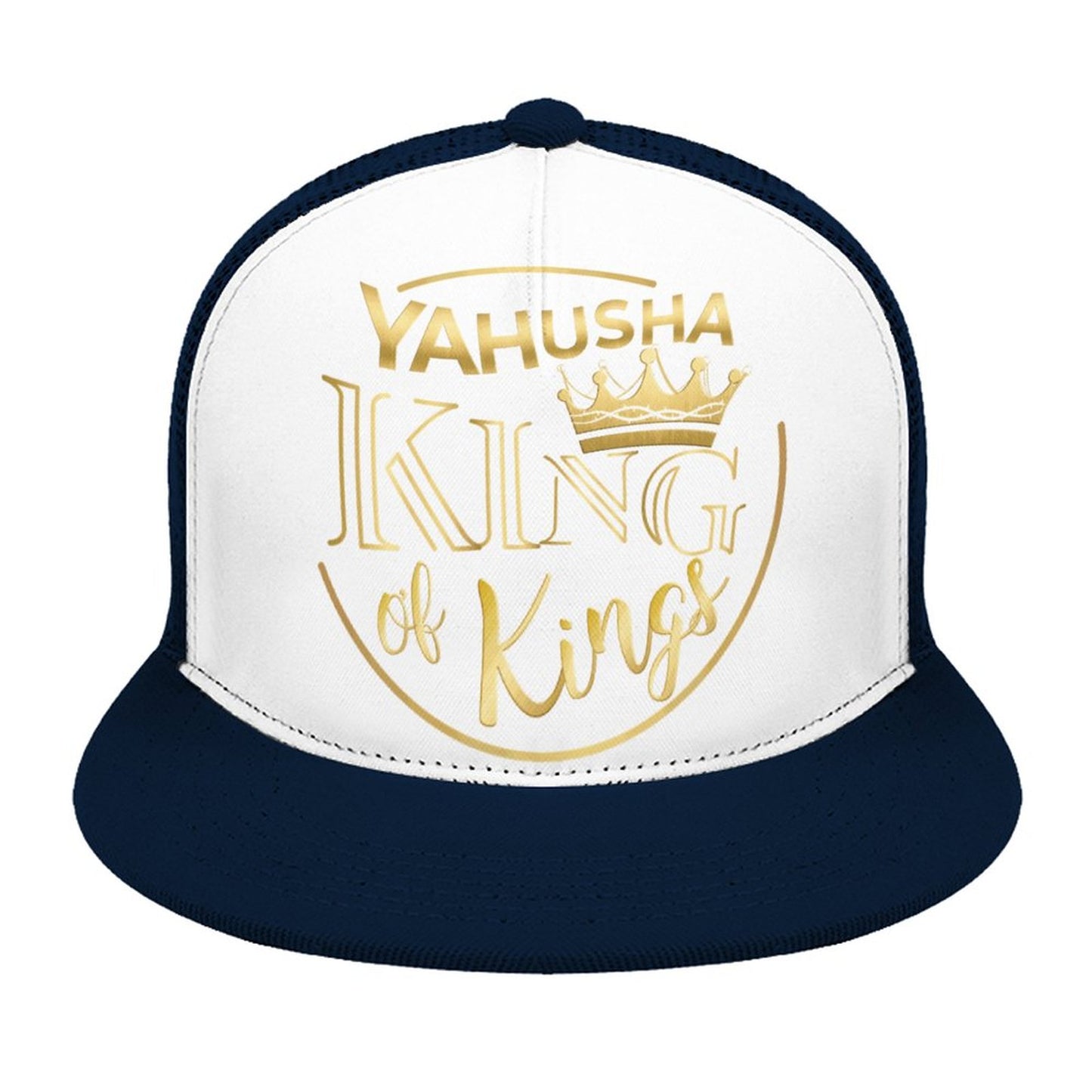 Yahusha, King of Kings - Flat Brim Trucker Hat
