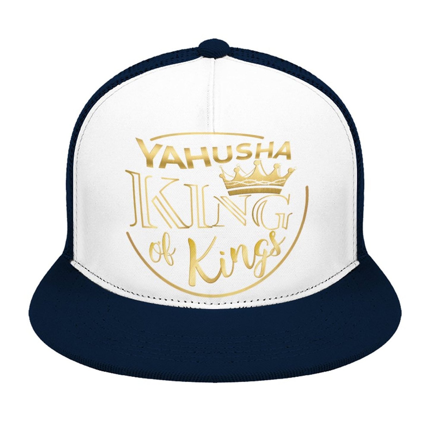 Yahusha, King of Kings - Flat Brim Trucker Hat