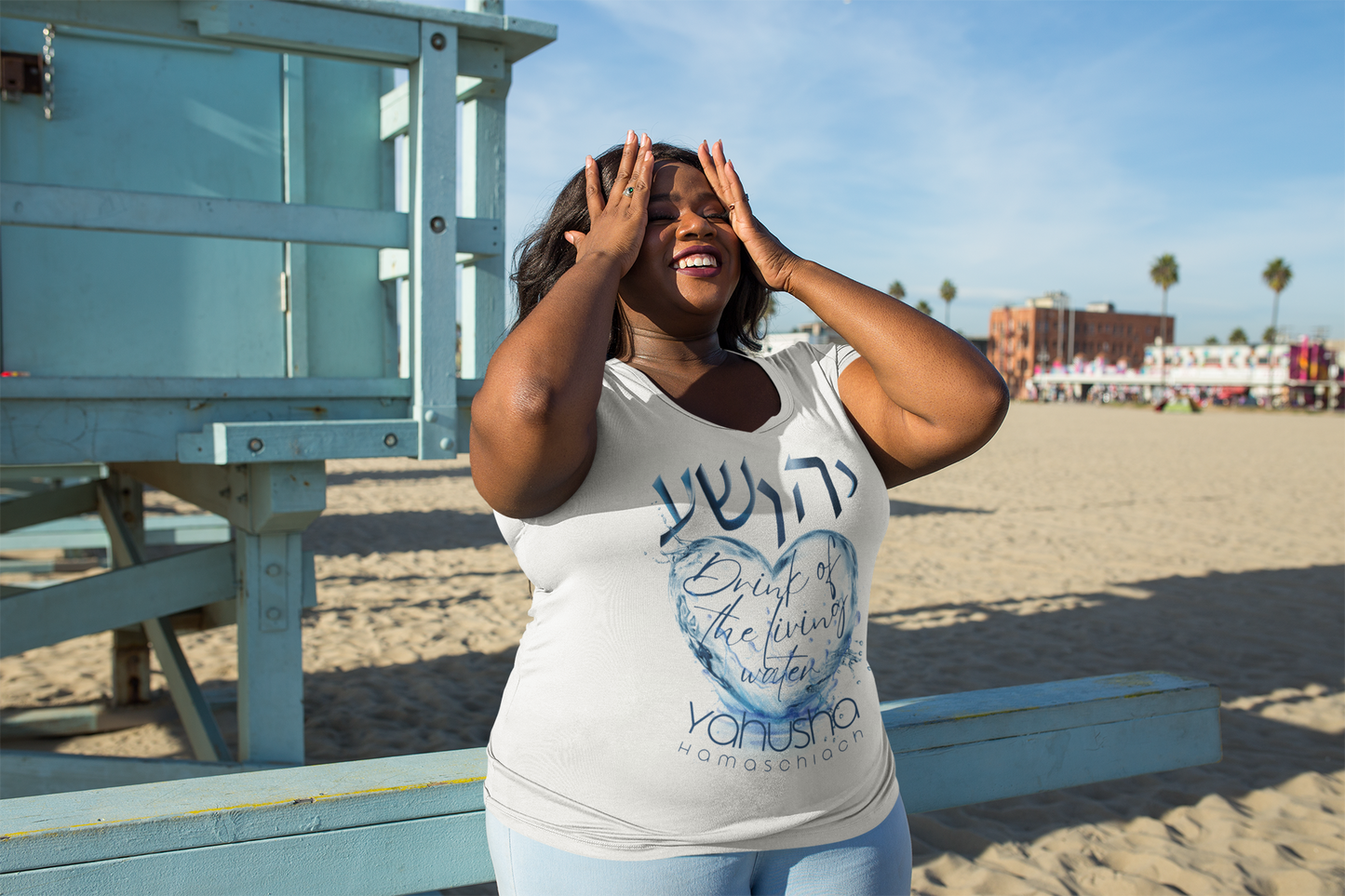 Living Waters, Yahusha - Women's 100% Cotton Tee