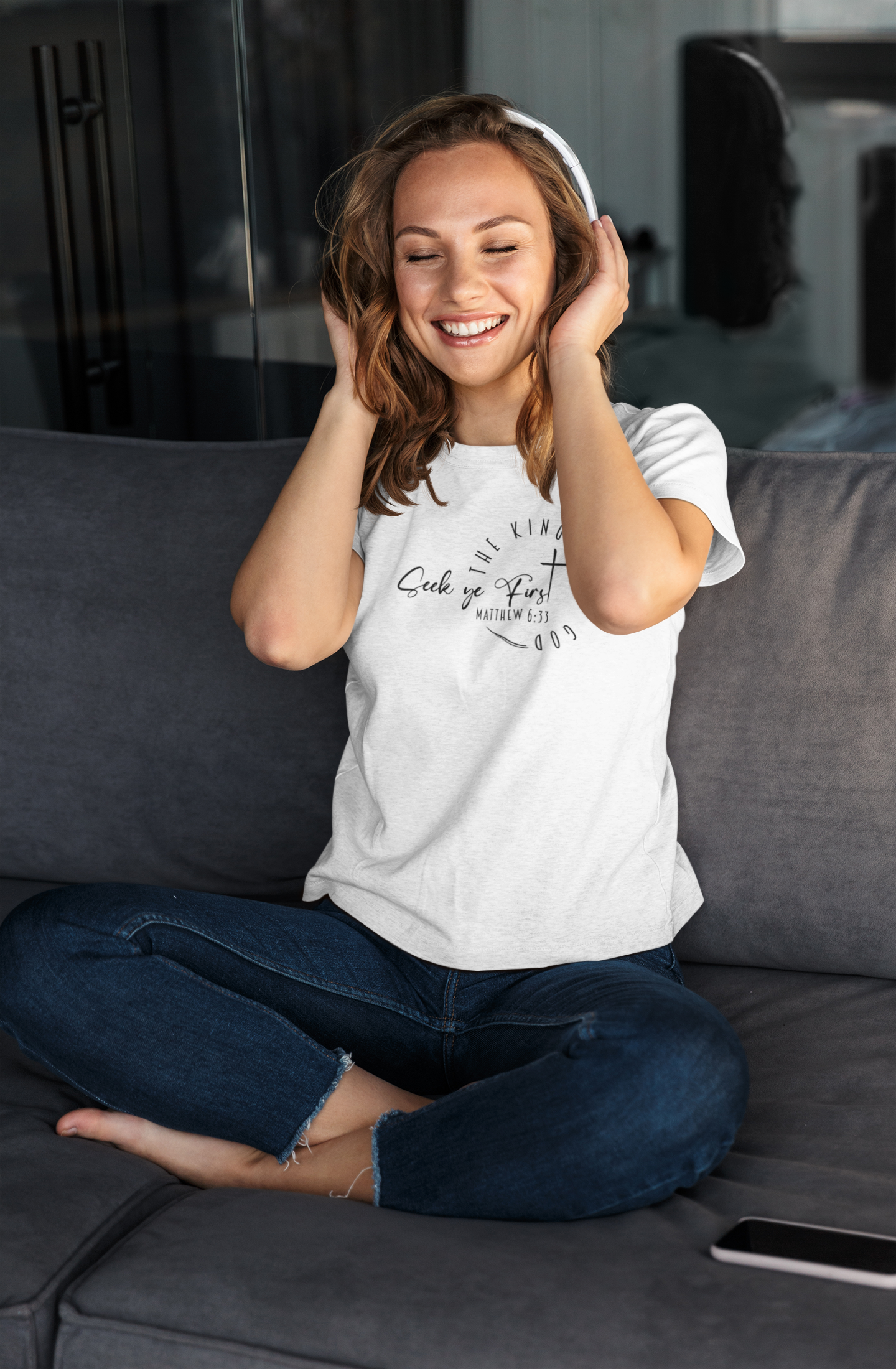 Minimalist, Seek Ye First - Women's 100% Cotton Tee