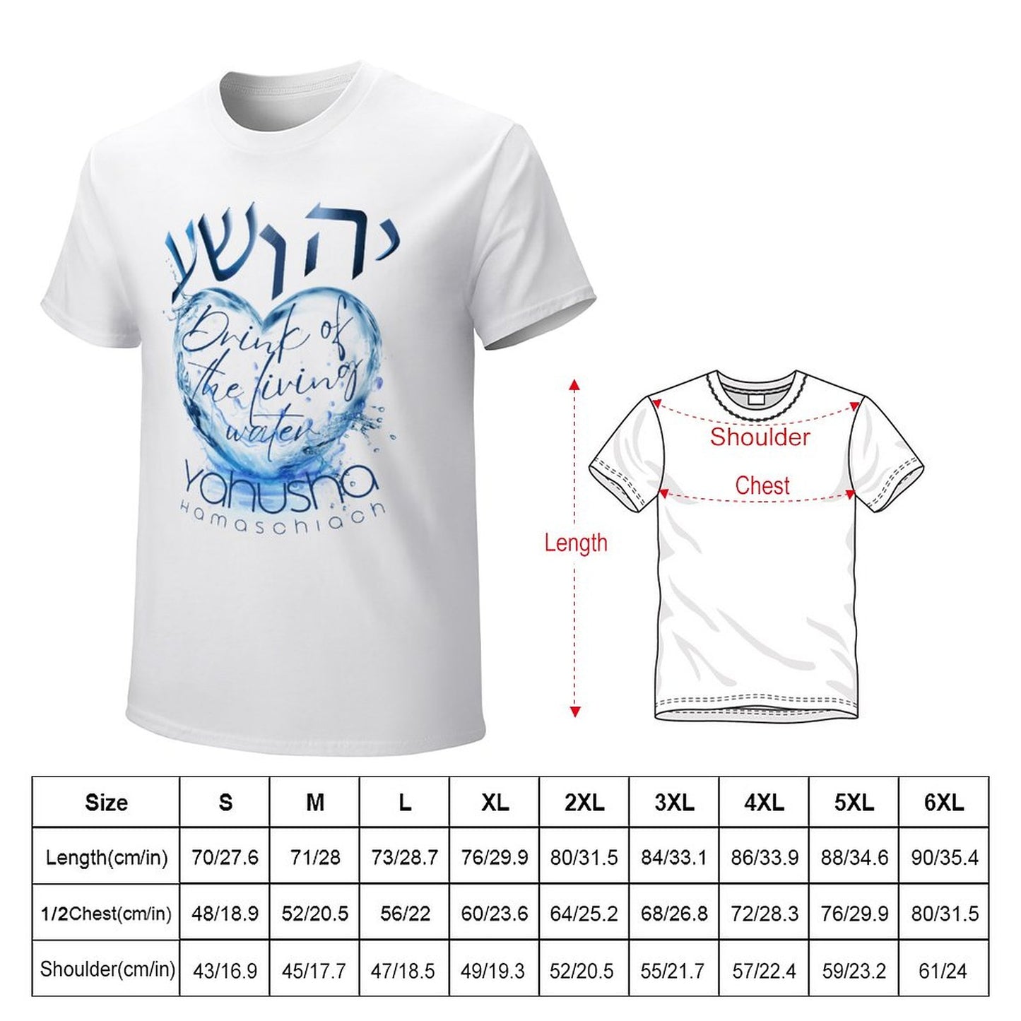 Yahusha, Living Waters - Men's Tee Shirt