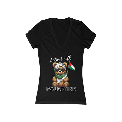 Teddy Palestine - Women's Deep V-Neck Tee