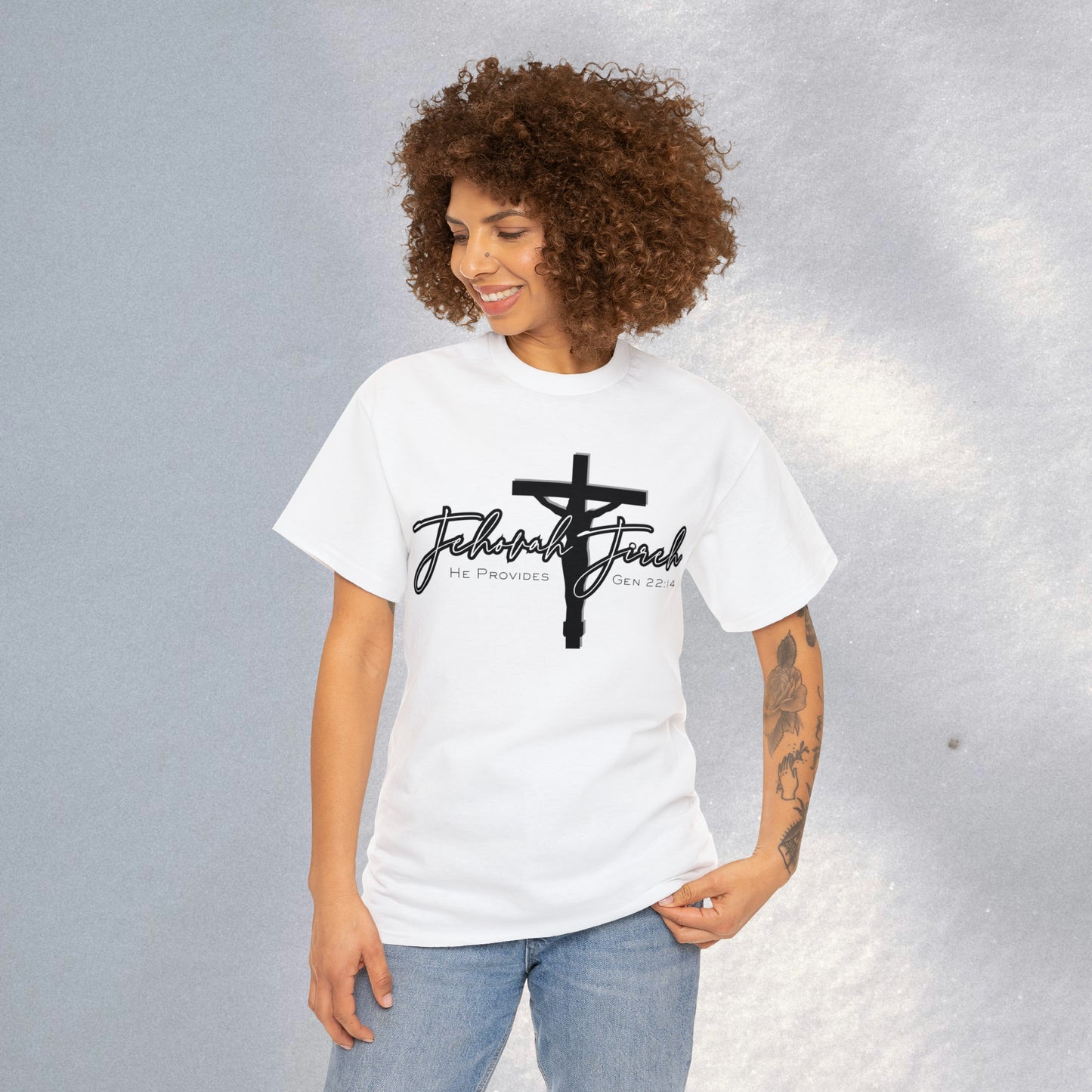 Jireh, Gen. 22:14 - Heavy Cotton Tee (Unisex)