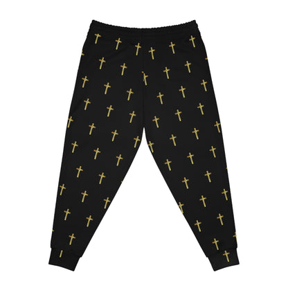 Crosses (Black) - Athletic Joggers