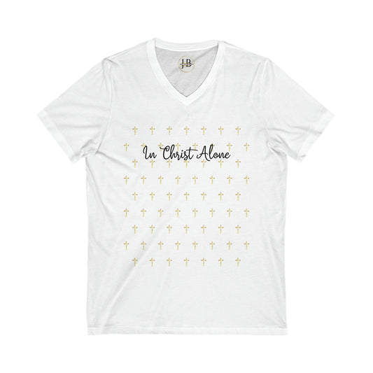 In Christ Alone - Jersey V-Neck Tee