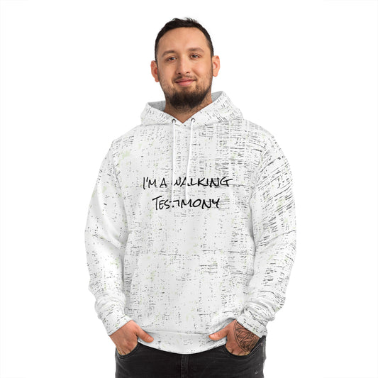 Walking Testimony (White) - Fashion Hoodie