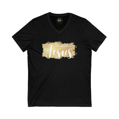 Ask Me - Jersey V-Neck Tee (Unisex)