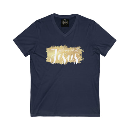 Ask Me - Jersey V-Neck Tee (Unisex)