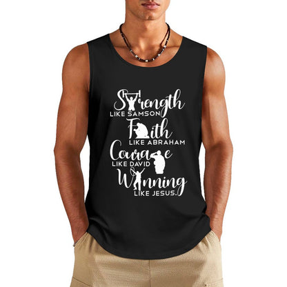 #Winning Like Jesus - Men's Cotton Tank Top
