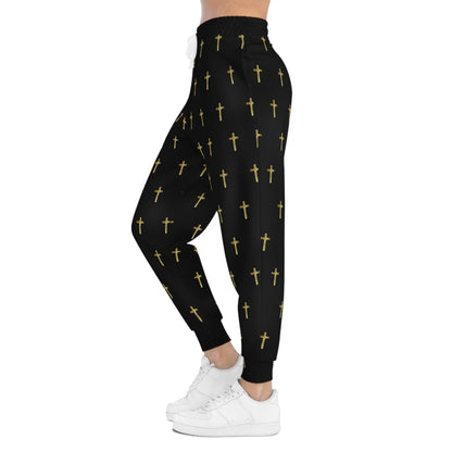 Crosses (Black) - Athletic Joggers