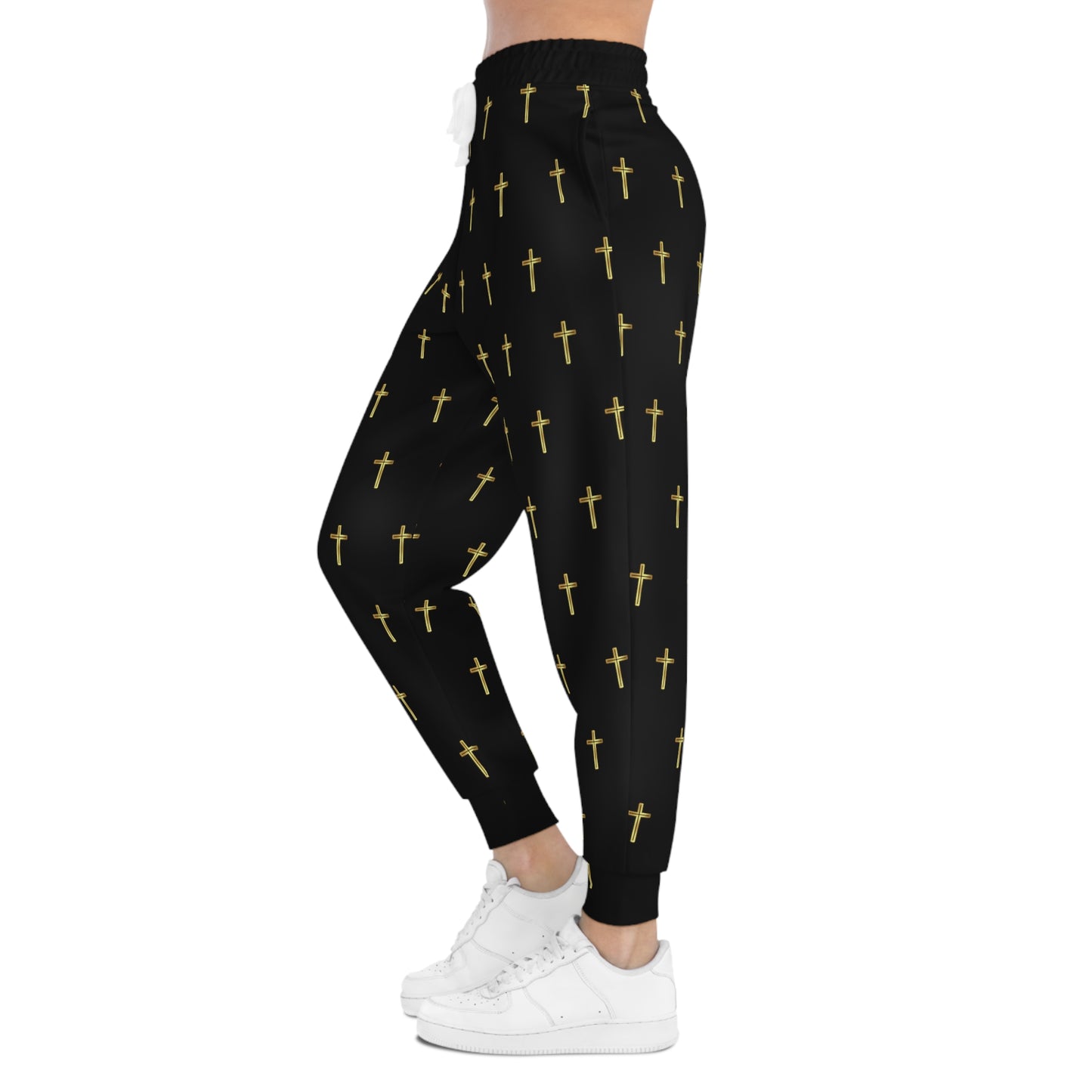 Crosses (Black) - Athletic Joggers