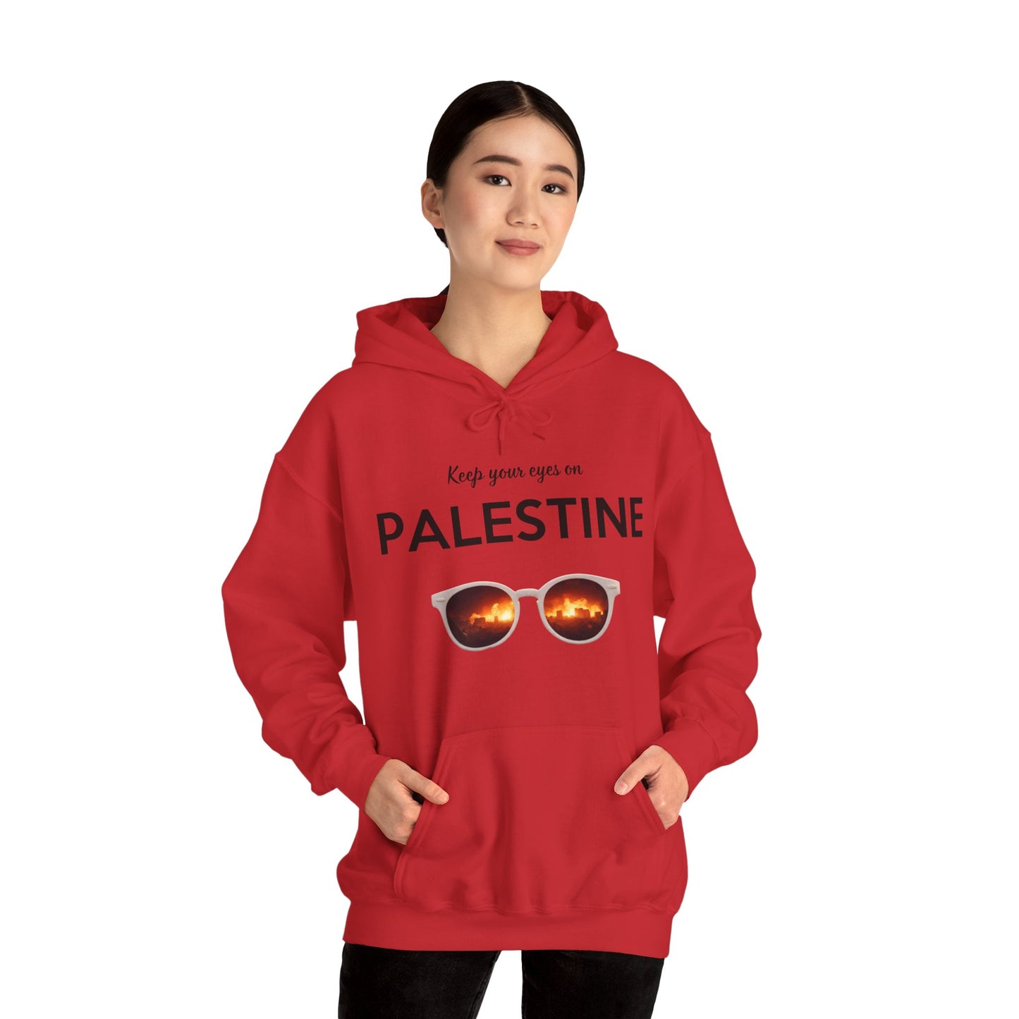 2 Eyes On Palestine - Unisex Hooded Sweatshirt