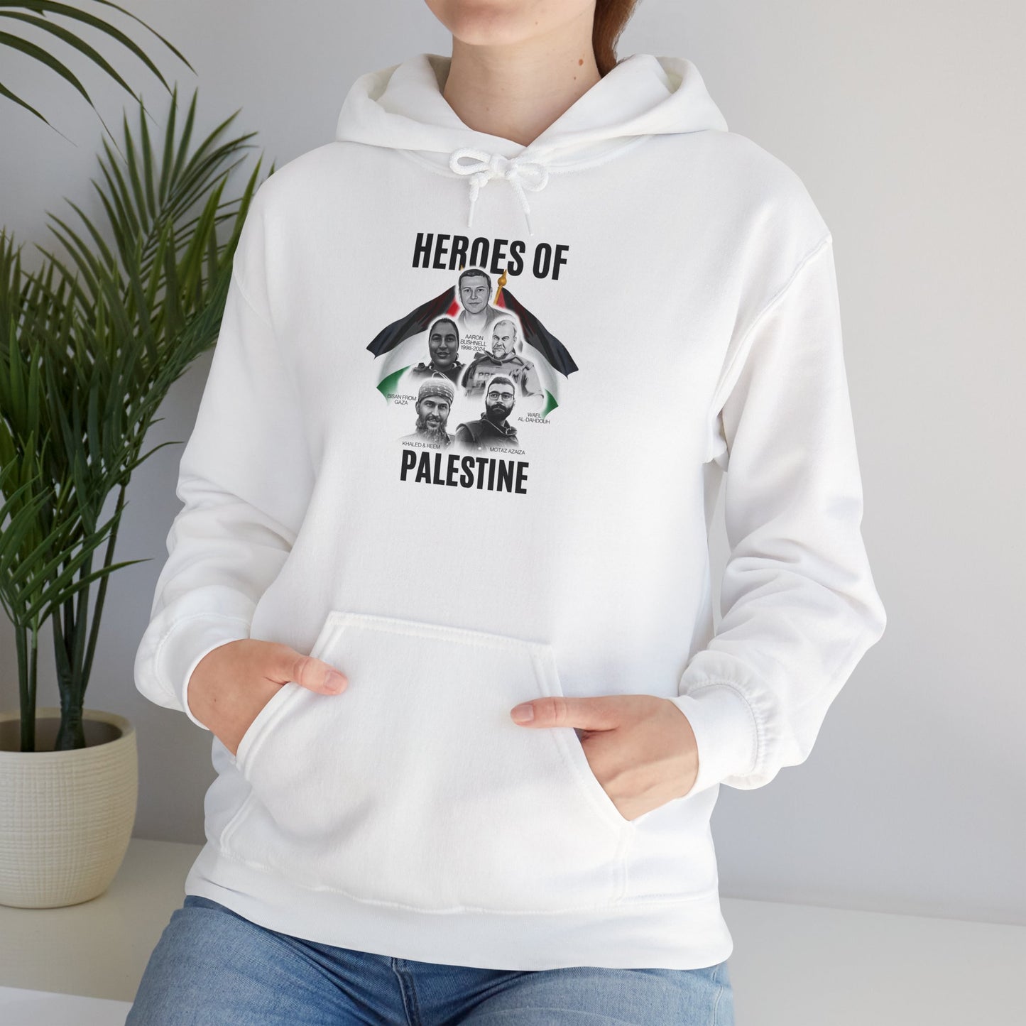 White Hoodie of Heroes - Unisex Hooded Sweatshirt