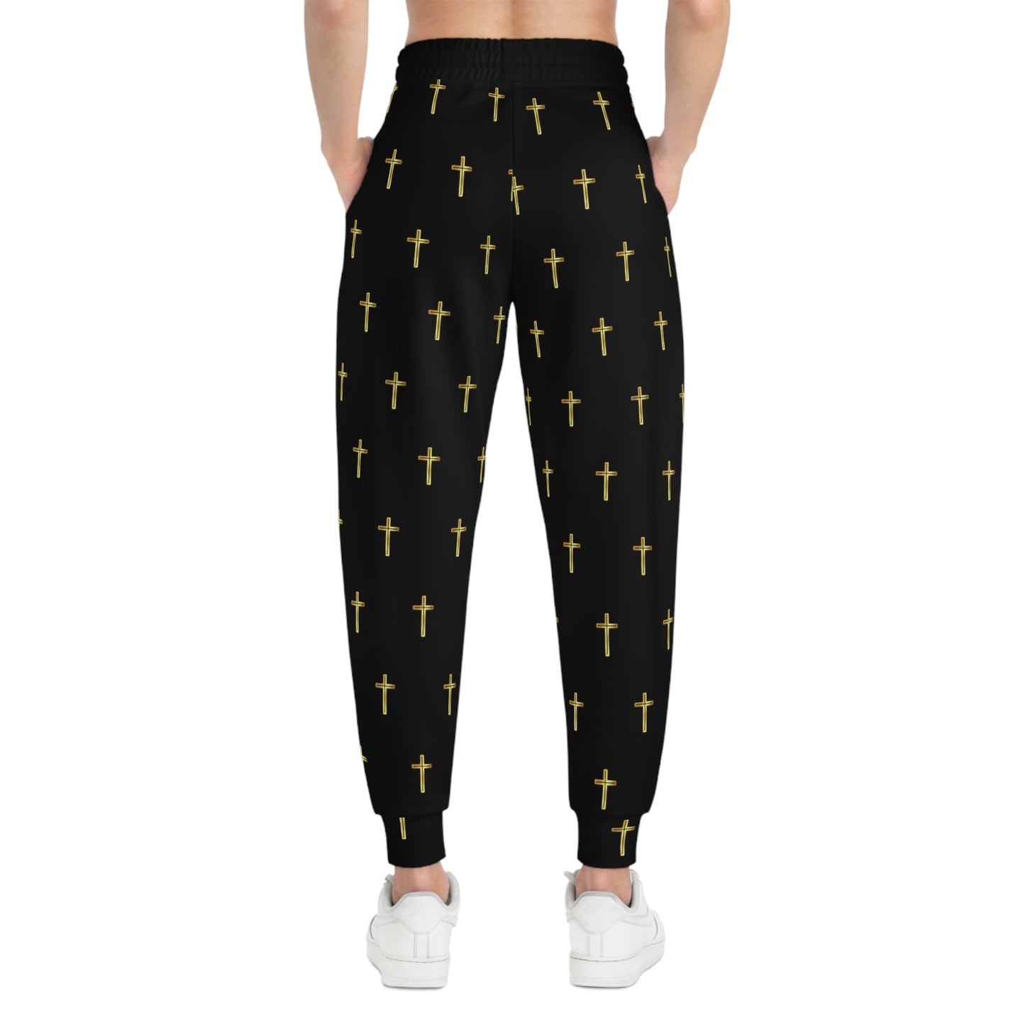 Crosses (Black) - Athletic Joggers