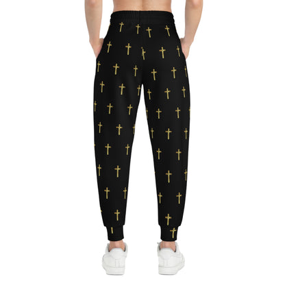 Crosses (Black) - Athletic Joggers