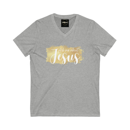 Ask Me - Jersey V-Neck Tee (Unisex)