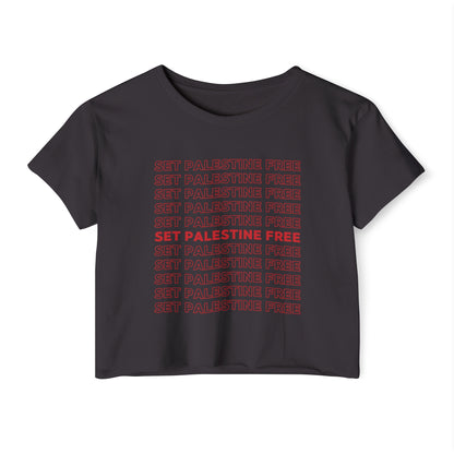 Set Palestine Free - Women's Festival Crop Top