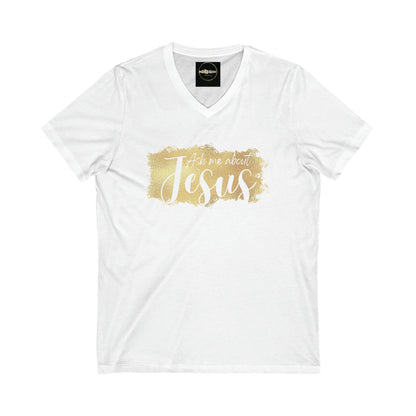 Ask Me - Jersey V-Neck Tee (Unisex)