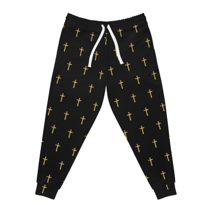 Crosses (Black) - Athletic Joggers