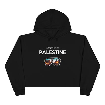 Eyes on Palestine - Crop Hoodie