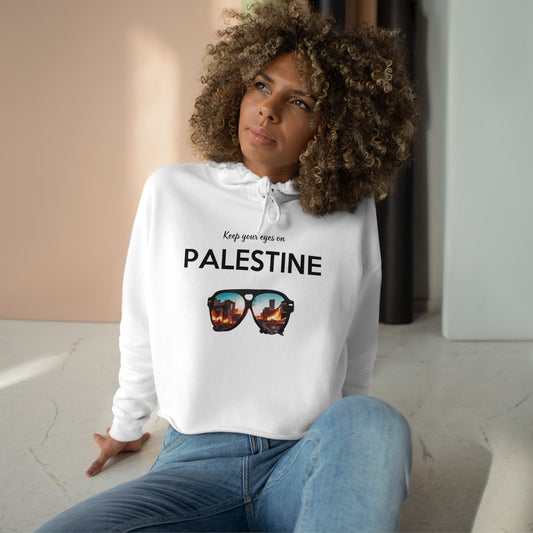 Eyes on Palestine - Crop Hoodie