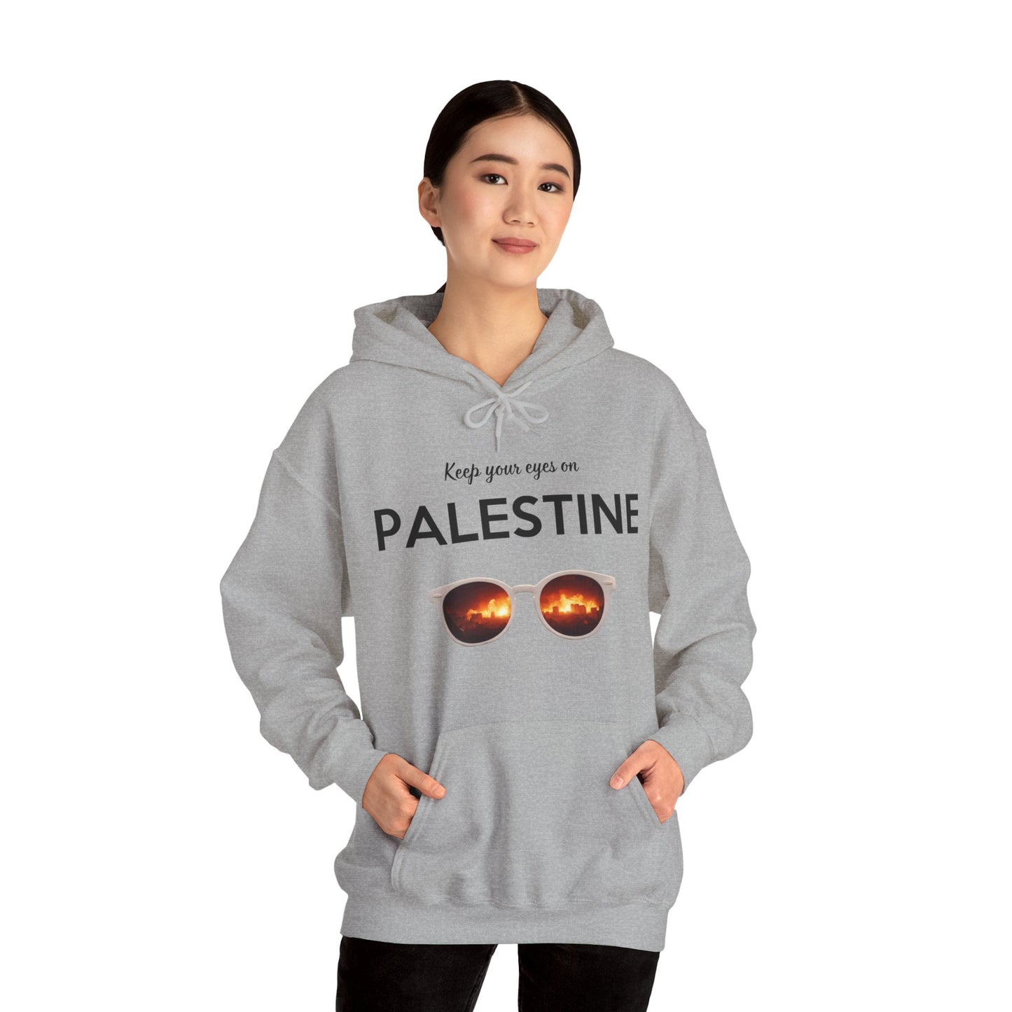 2 Eyes On Palestine - Unisex Hooded Sweatshirt