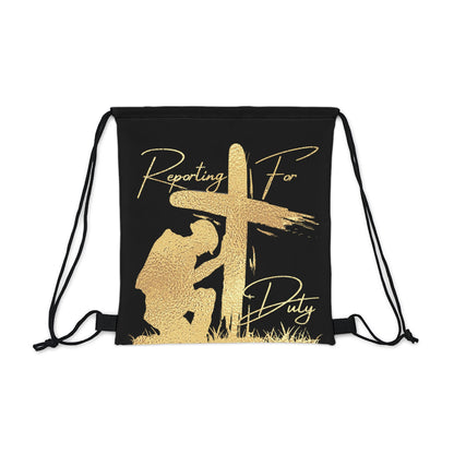 Reporting For Duty - Outdoor Drawstring Bag