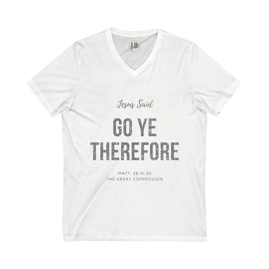 Here I Am - Jersey V-Neck Tee (Unisex)