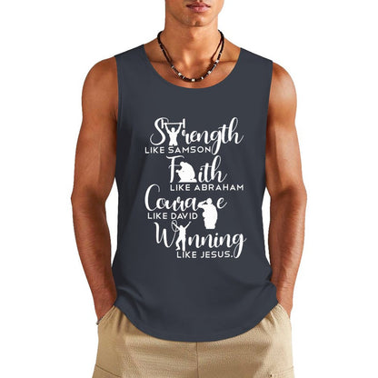 #Winning Like Jesus - Men's Cotton Tank Top
