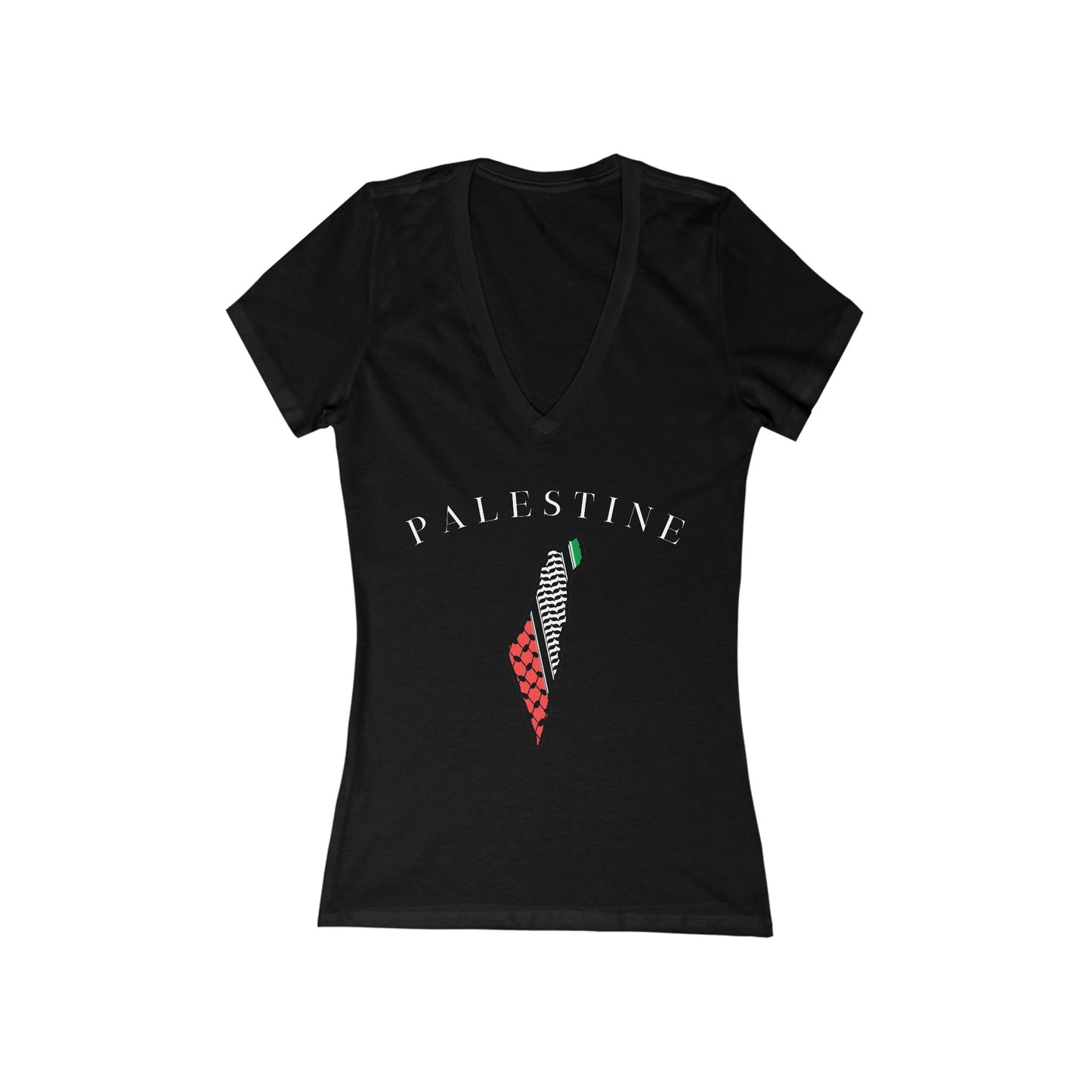 Palestine - Women's Deep V-Neck Tee