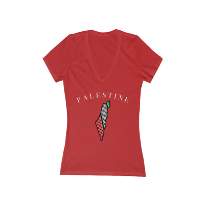 Palestine - Women's Deep V-Neck Tee