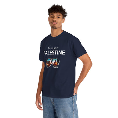 Eyes on Palestine - Unisex Cotton Tee