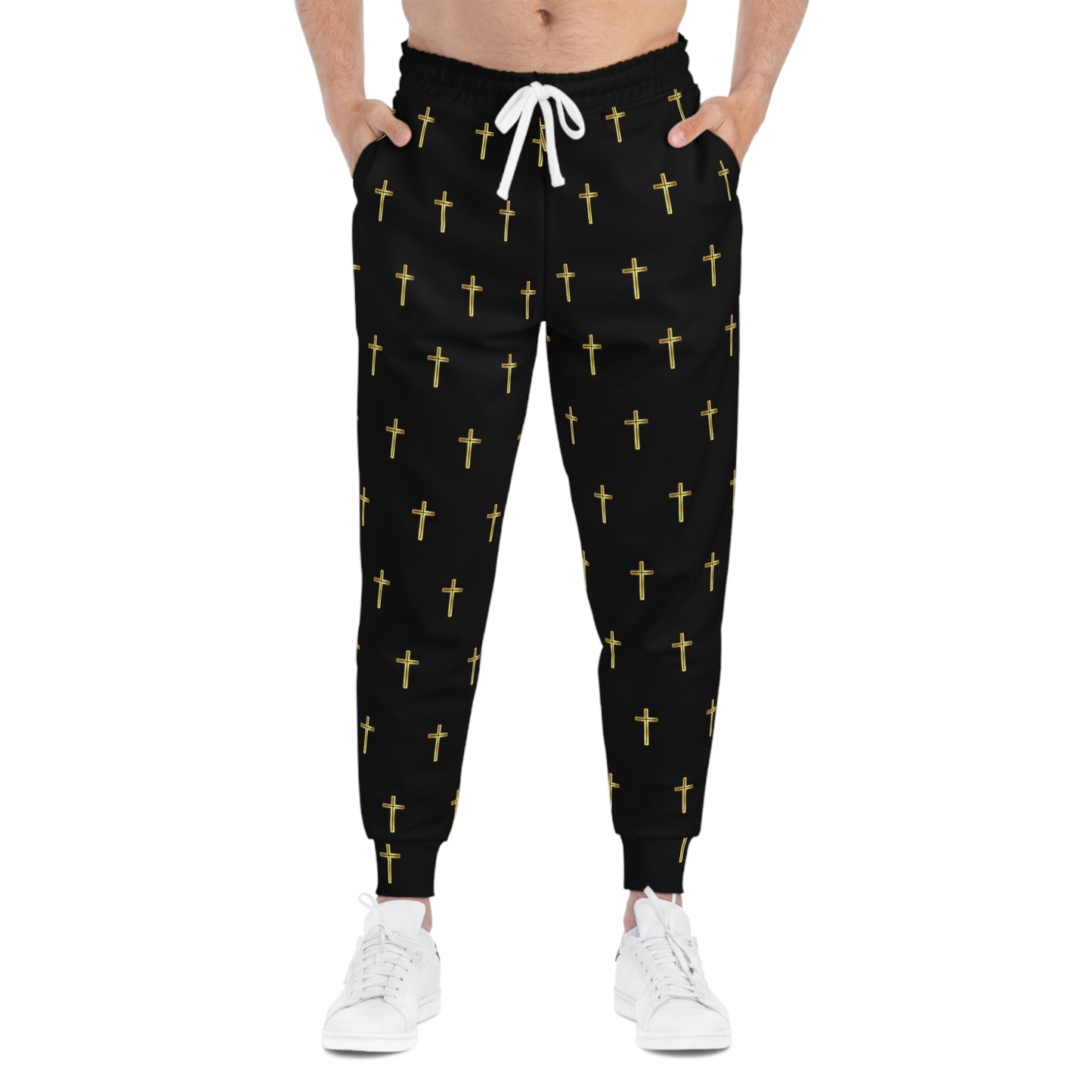 Crosses (Black) - Athletic Joggers