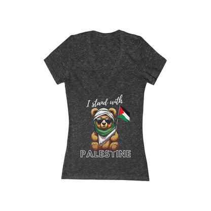 Teddy Palestine - Women's Deep V-Neck Tee