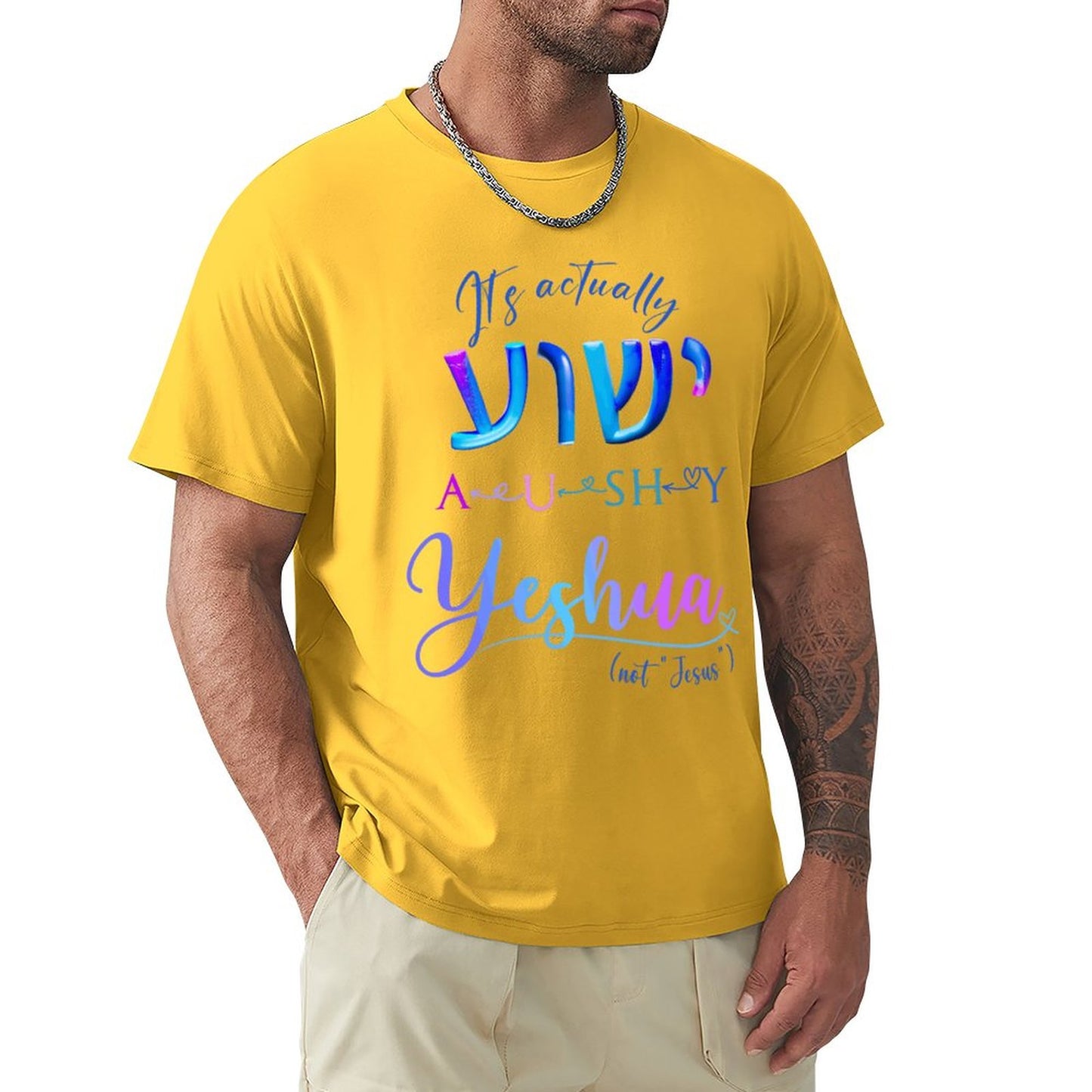 Actually YESHUA - Men's Cotton Tee Shirt