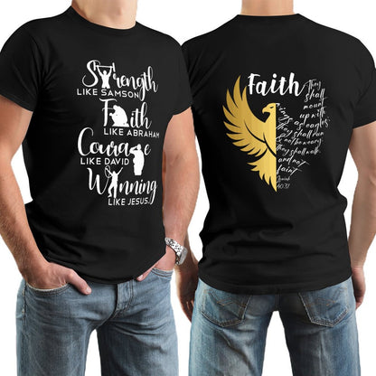 #Winning Like Jesus - Men's Cotton Tee Shirt