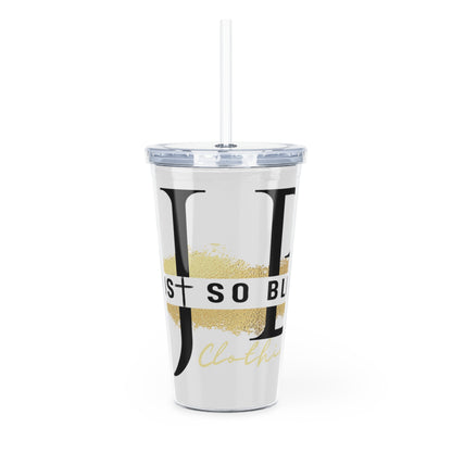 Plastic Tumbler with Straw