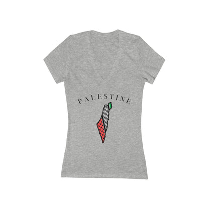 Palestine - Women's Deep V-Neck Tee