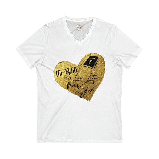 Love Letter - Jersey V-Neck Tee (Unisex)