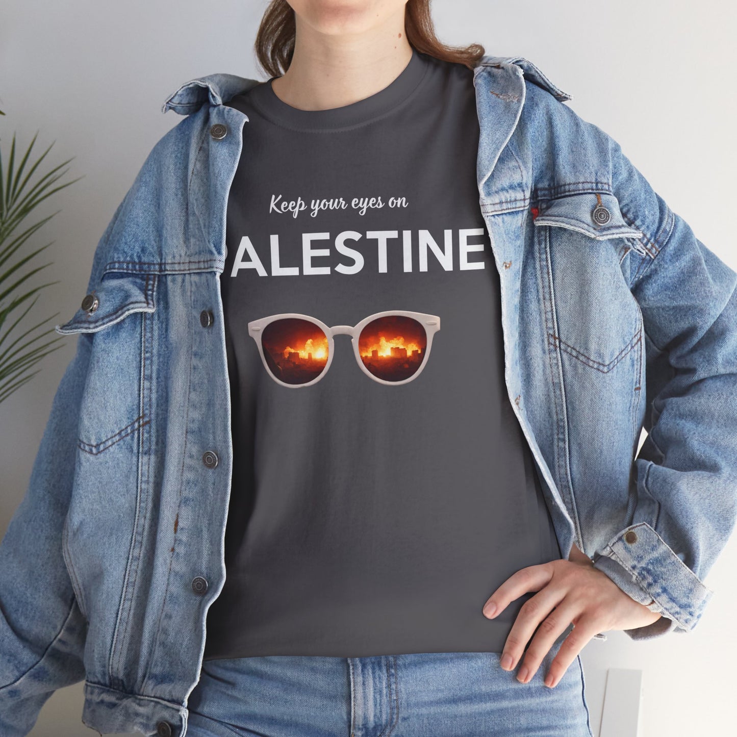 2 Eyes On Palestine - Unisex Cotton Tee