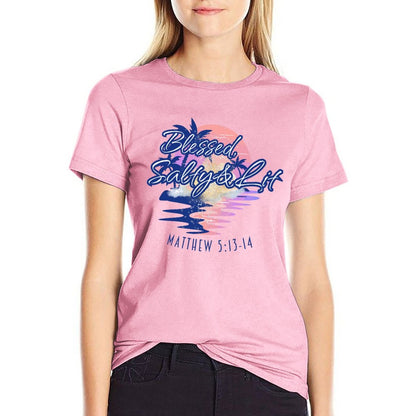 Blessed, Salty & Lit - Women's 100% Cotton Tee