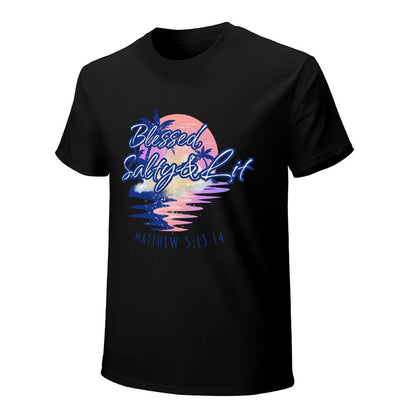 Blessed, Salty & Lit - Men's Cotton Tee Shirt