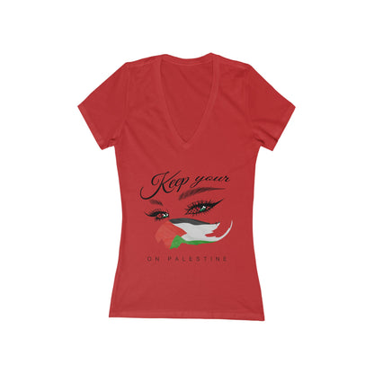 Eyes - Women's Deep V-Neck Tee