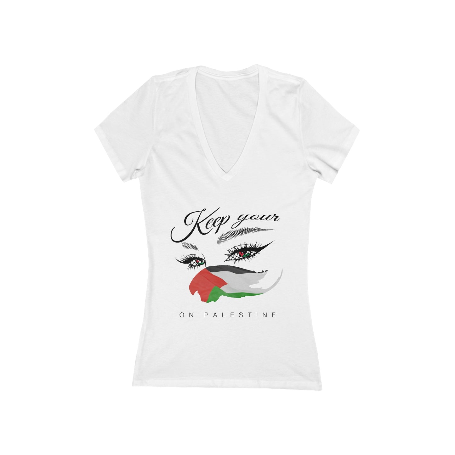 Eyes - Women's Deep V-Neck Tee