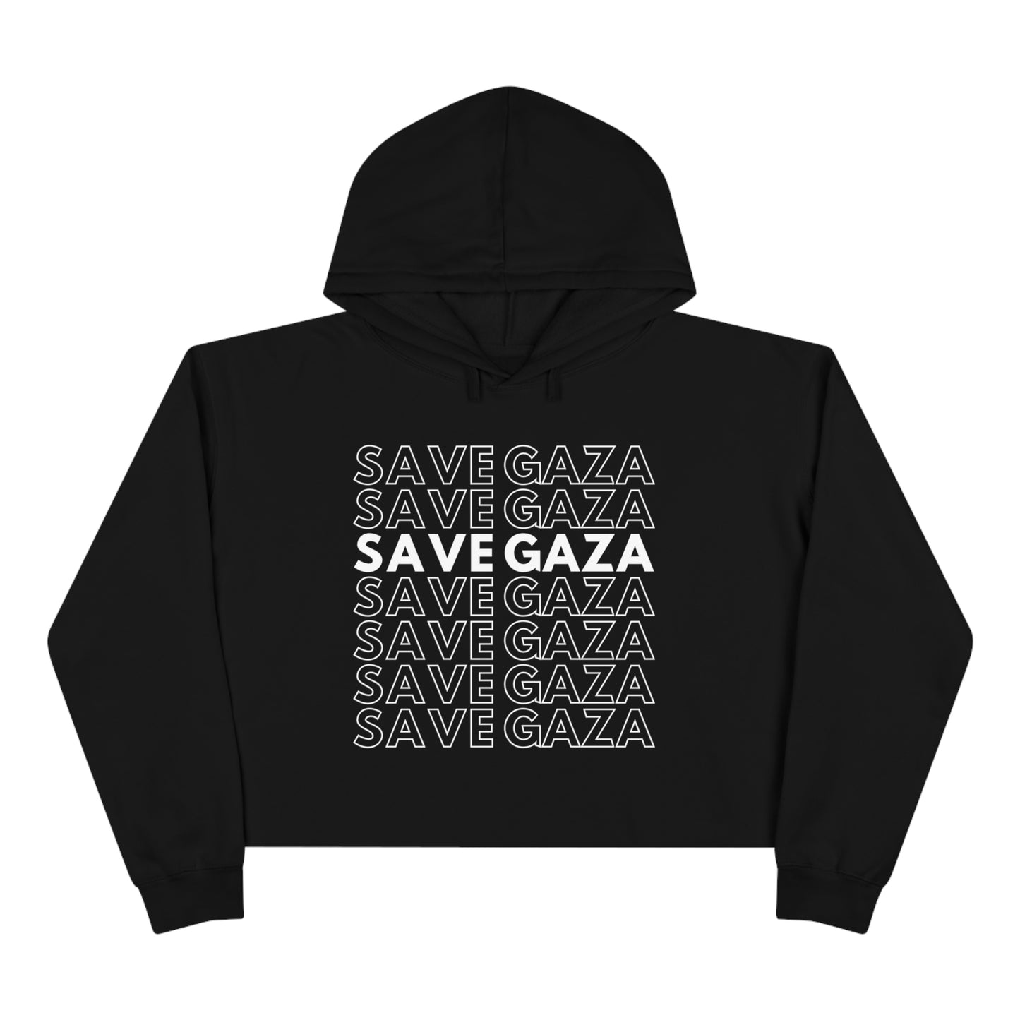 Save Gaza - Crop Hoodie